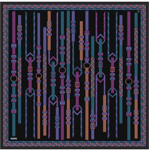 Armine Jakalrı İpek Eşarp 9607-53 Siyah