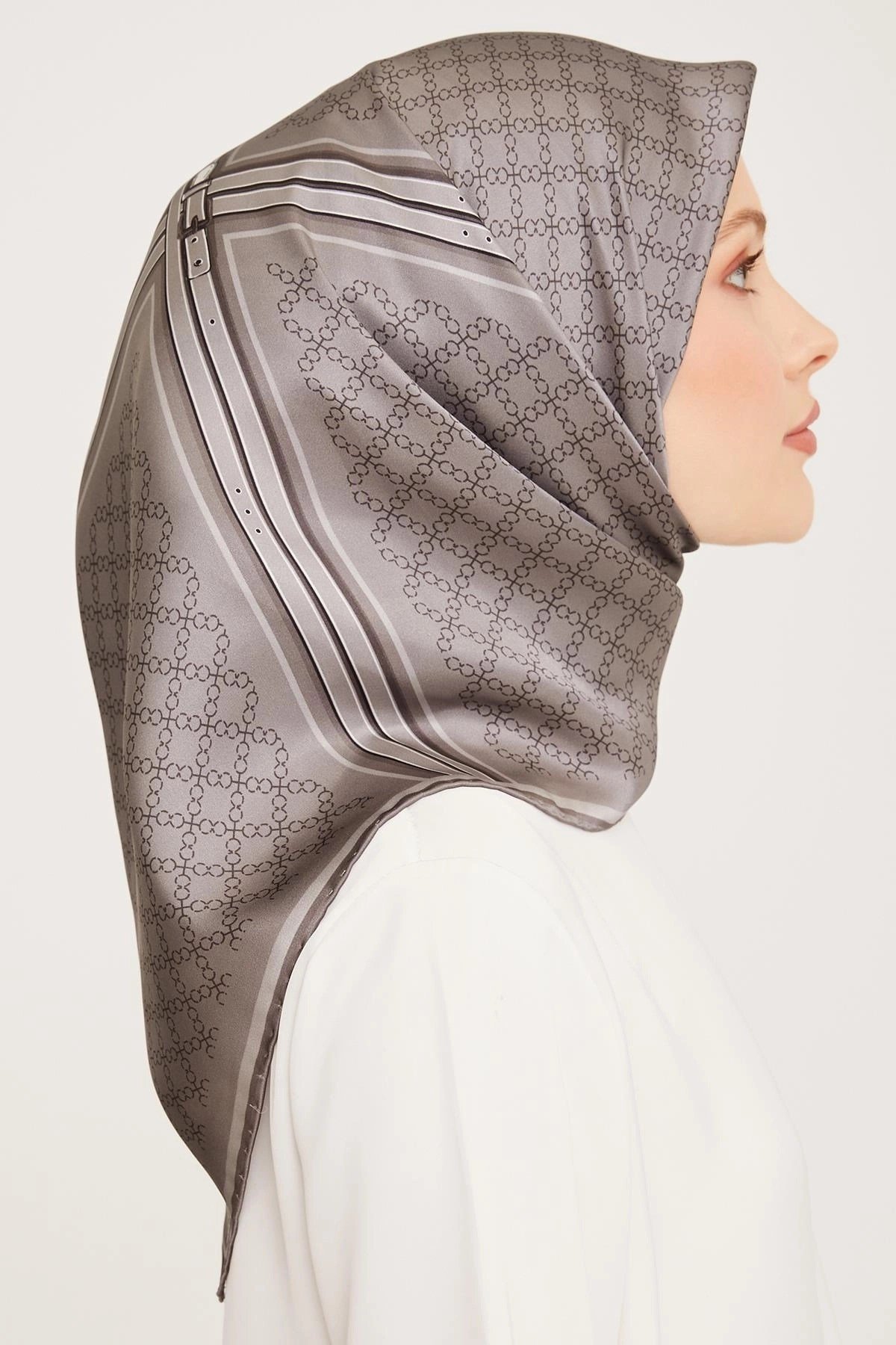 Armine Nostalji İpek Eşarp 9054-03 Gri