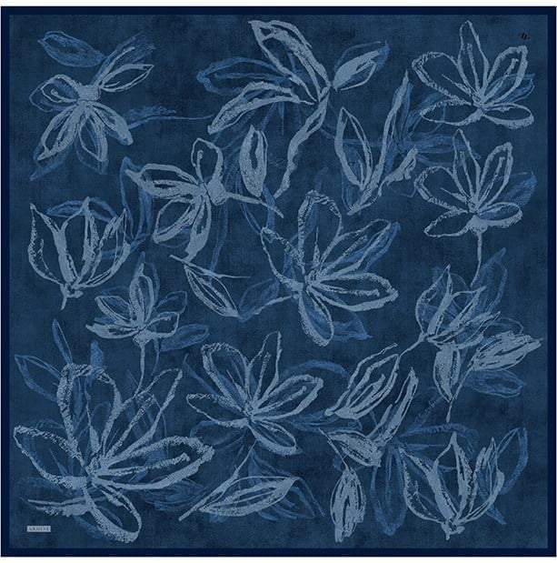 Armine Twill İpek Eşarp 9600-02 Lacivert