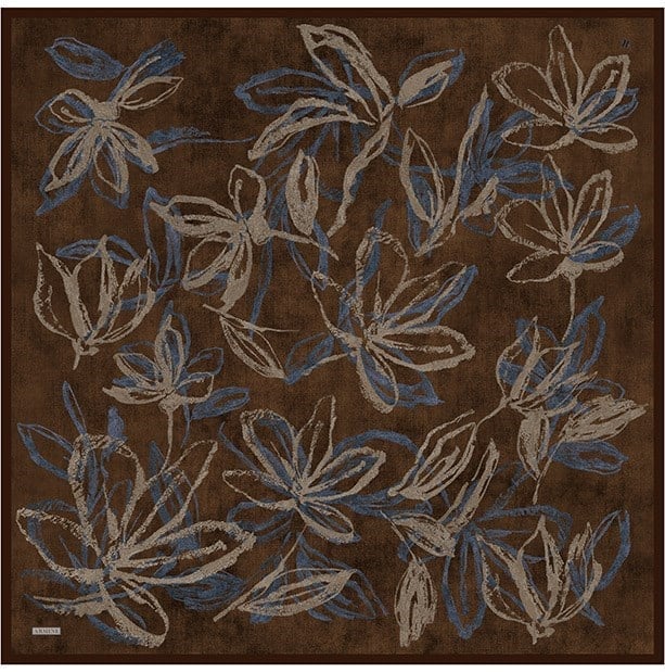 Armine Twill İpek Eşarp 9600-33 Kahverengi