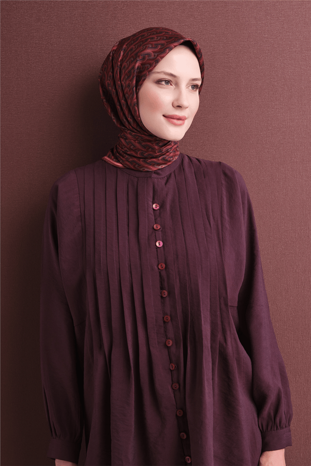 Armine Twill İpek Eşarp 9604-03 Kırmızı