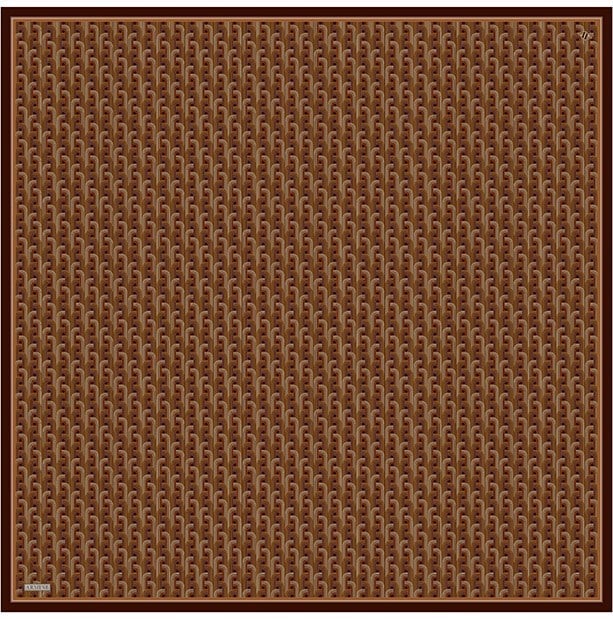 Armine Twill İpek Eşarp 9604-51 Kahverengi