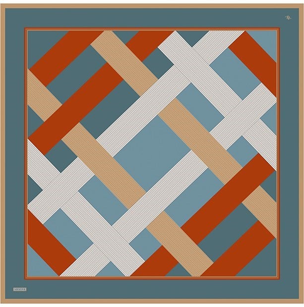 Armine Twill İpek Eşarp 9610-51 Mavi 