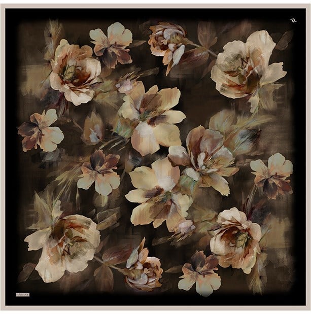 Armine Twill İpek Eşarp 9611-03 Siyah