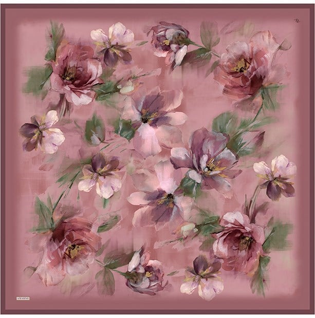 Armine Twill İpek Eşarp 9611-31 Pembe