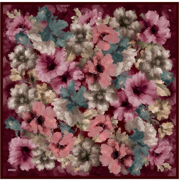 Armine Twill İpek Eşarp 9613-04 Mürdüm