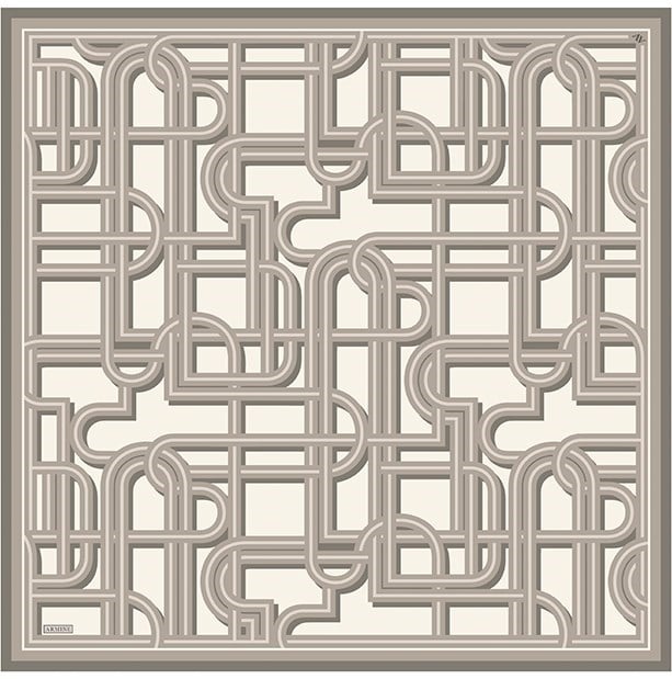 Armine Twill İpek Eşarp 9614-85 Ekru