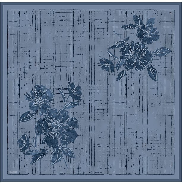 Armine Twill İpek Eşarp 9617-02 Mavi