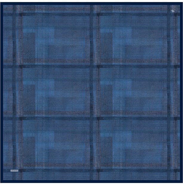 Armine Twill İpek Eşarp 9618-82 Mavi