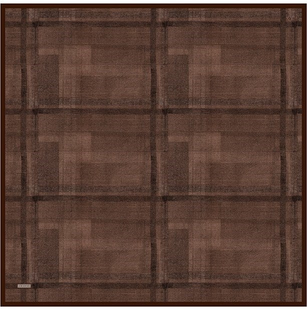 Armine Twill İpek Eşarp 9618-83 Kahverengi