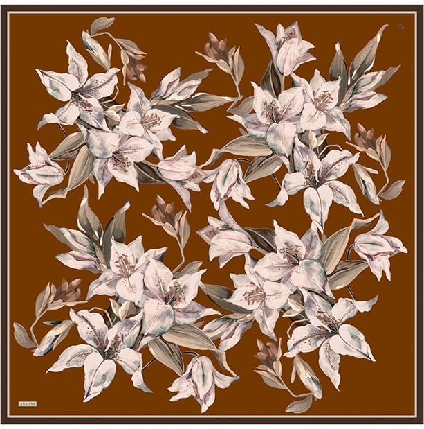 Armine Twill İpek Eşarp 9620-54 Kiramit