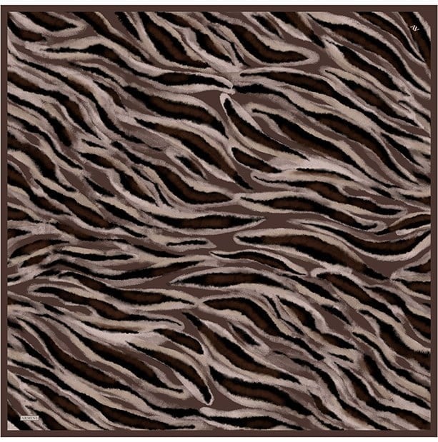 Armine Twill İpek Eşarp 9629-50 Kahverengi