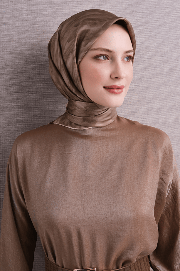 Armine Twill İpek Eşarp 9630-34 Vizon