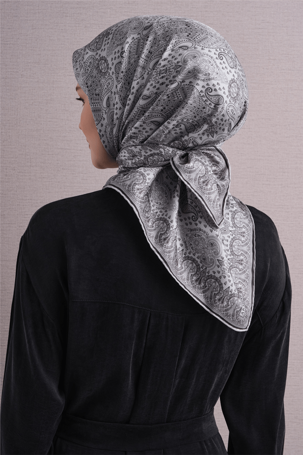 Armine Twill İpek Eşarp 9631-55 Gri