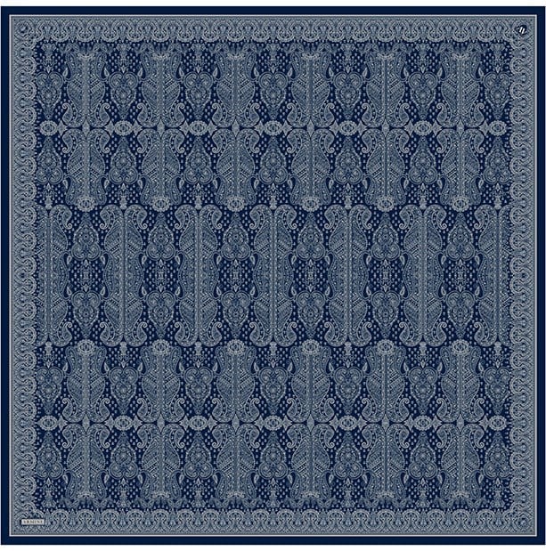 Armine Twill İpek Eşarp 9631-84 Lacivert