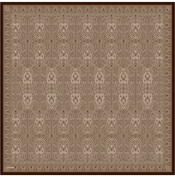 Armine Twill İpek Eşarp 9631-86 Kahverengi