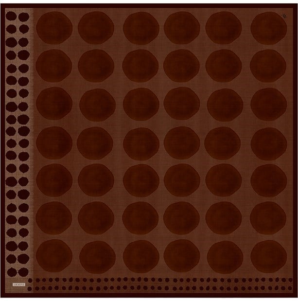 Armine Twill İpek Eşarp 9637-84 Kahverengi