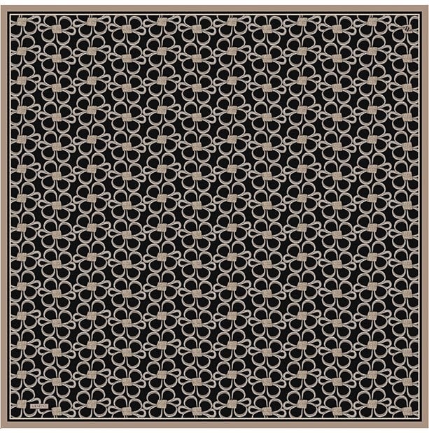 Armine Twill İpek Eşarp 9638-02 Siyah