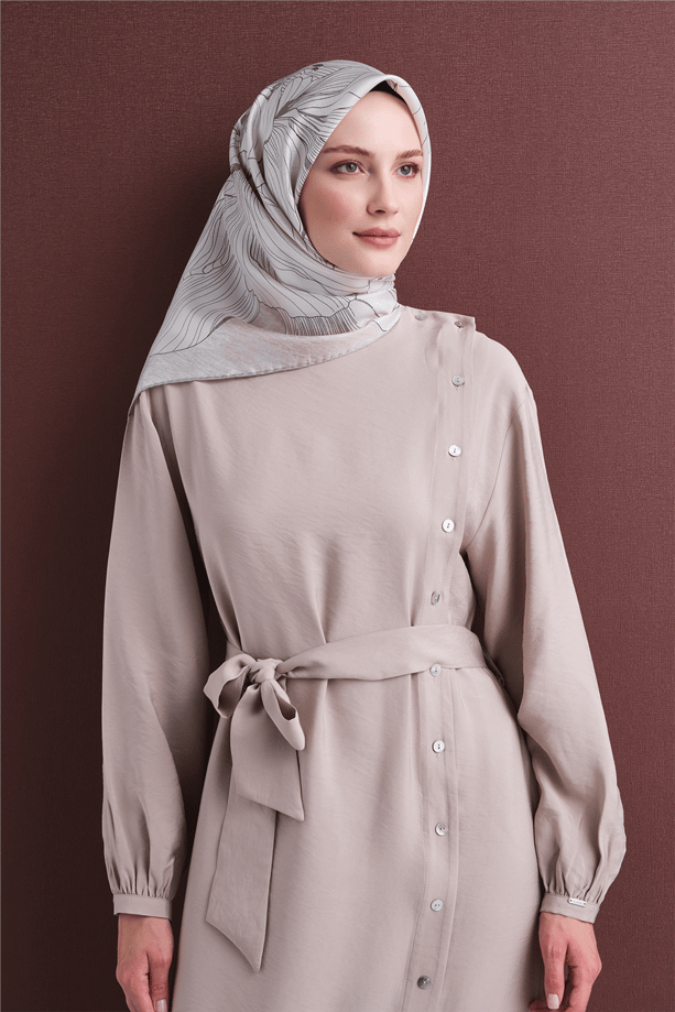 Armine Twill İpek Eşarp 9639-80 Ekru