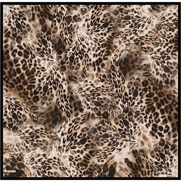 Armine Twill İpek Eşarp 9641-81 Kahverengi