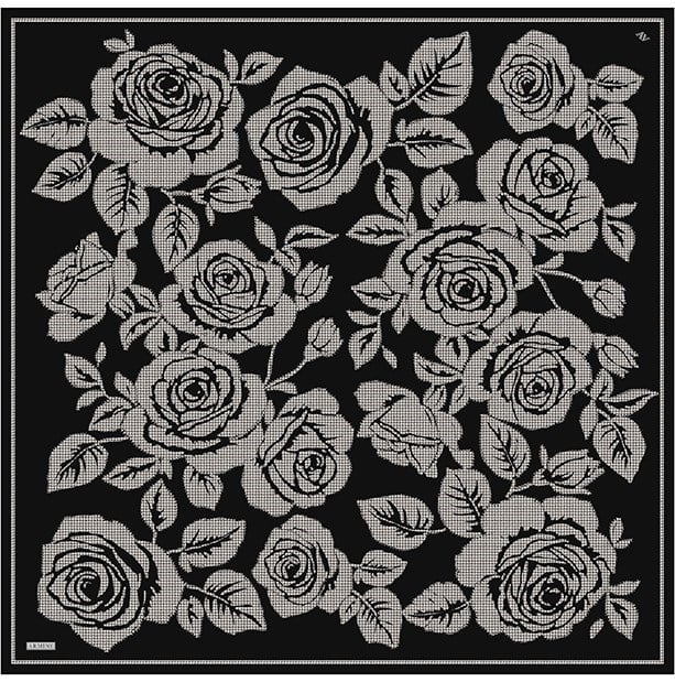 Armine Twill İpek Eşarp 9645-50 Siyah