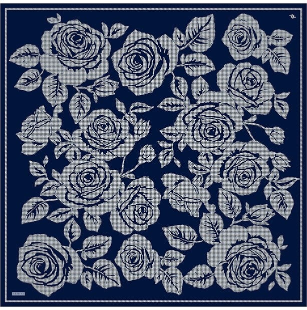 Armine Twill İpek Eşarp 9645-51 Lacivert