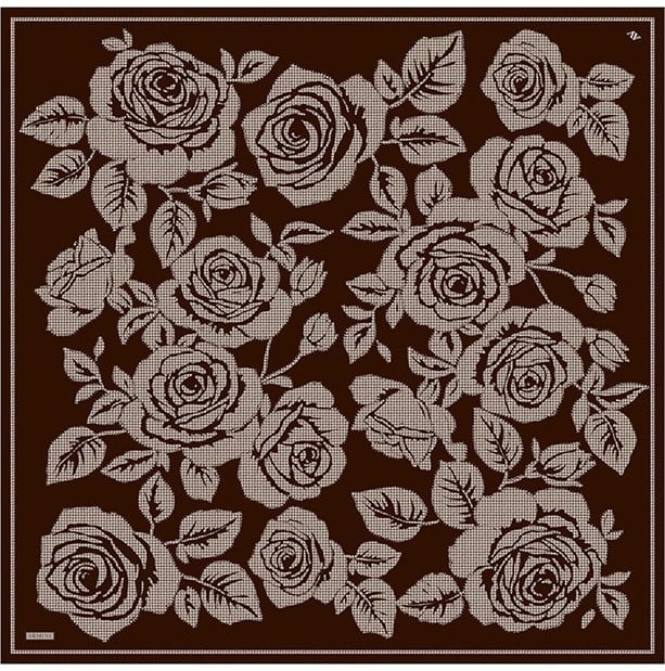 Armine Twill İpek Eşarp 9645-53 Kahverengi