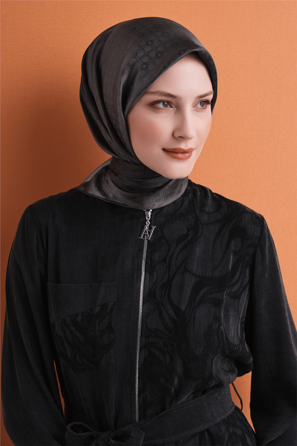 Armine Twill İpek Eşarp 9647-80 Gri