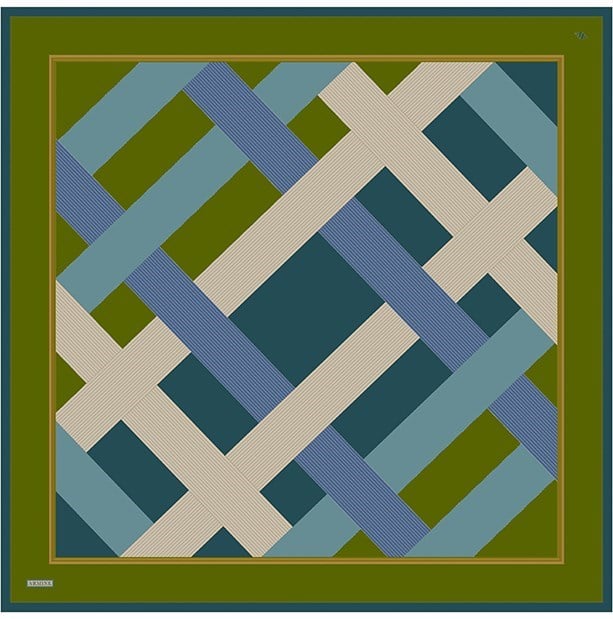 Armine Twill İpek Eşarp9610-54 Mavi