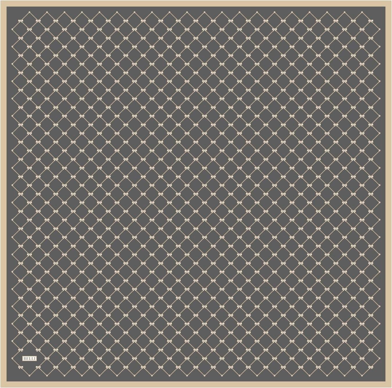 Belli Twill İpek Eşarp 26 Yaz 4006-07 Antrasit