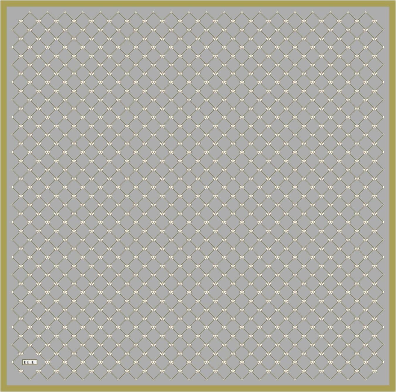 Belli Twill İpek Eşarp 26 Yaz 4006-50 Gri