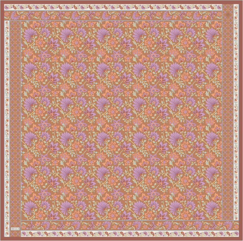 Belli Twill İpek Eşarp 26 Yaz 4314-31 Oranj
