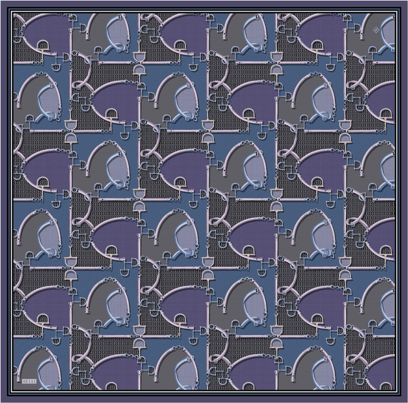 Belli Twill İpek Eşarp 4400-36 Mor