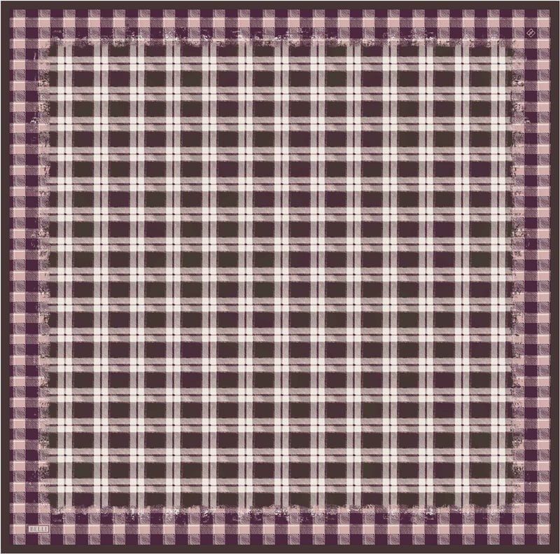 Belli Twill İpek Eşarp 4421-54 Kahverengi