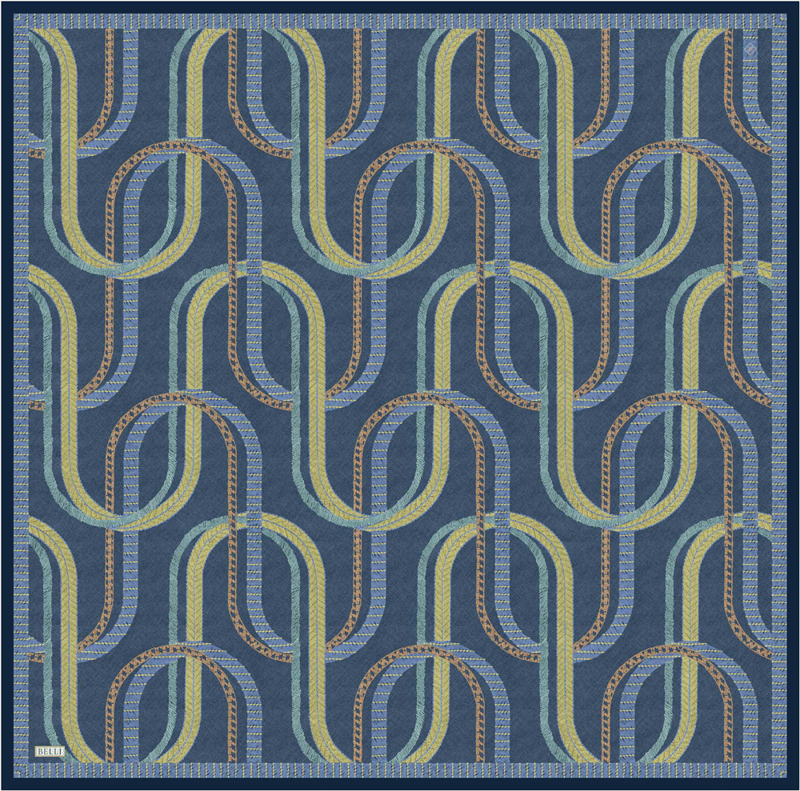 Belli Twill İpek Eşarp 4424-33 Petrol