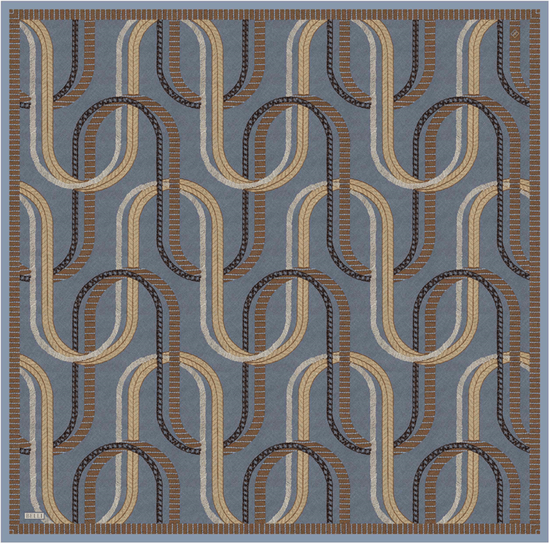 Belli Twill İpek Eşarp 4424-82 İndigo