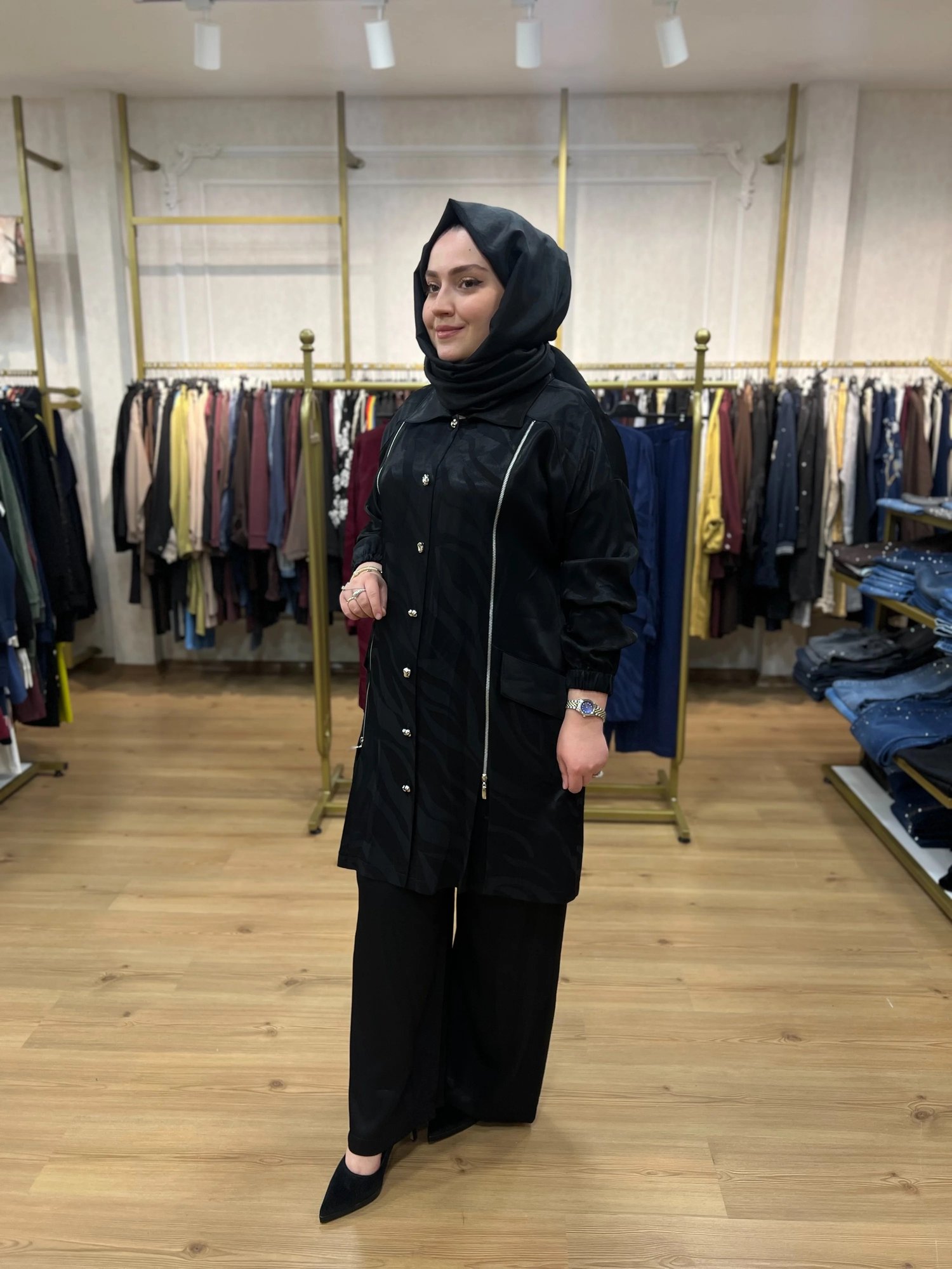FATMA DANIŞMAN Fermuarlı Jakar Takım