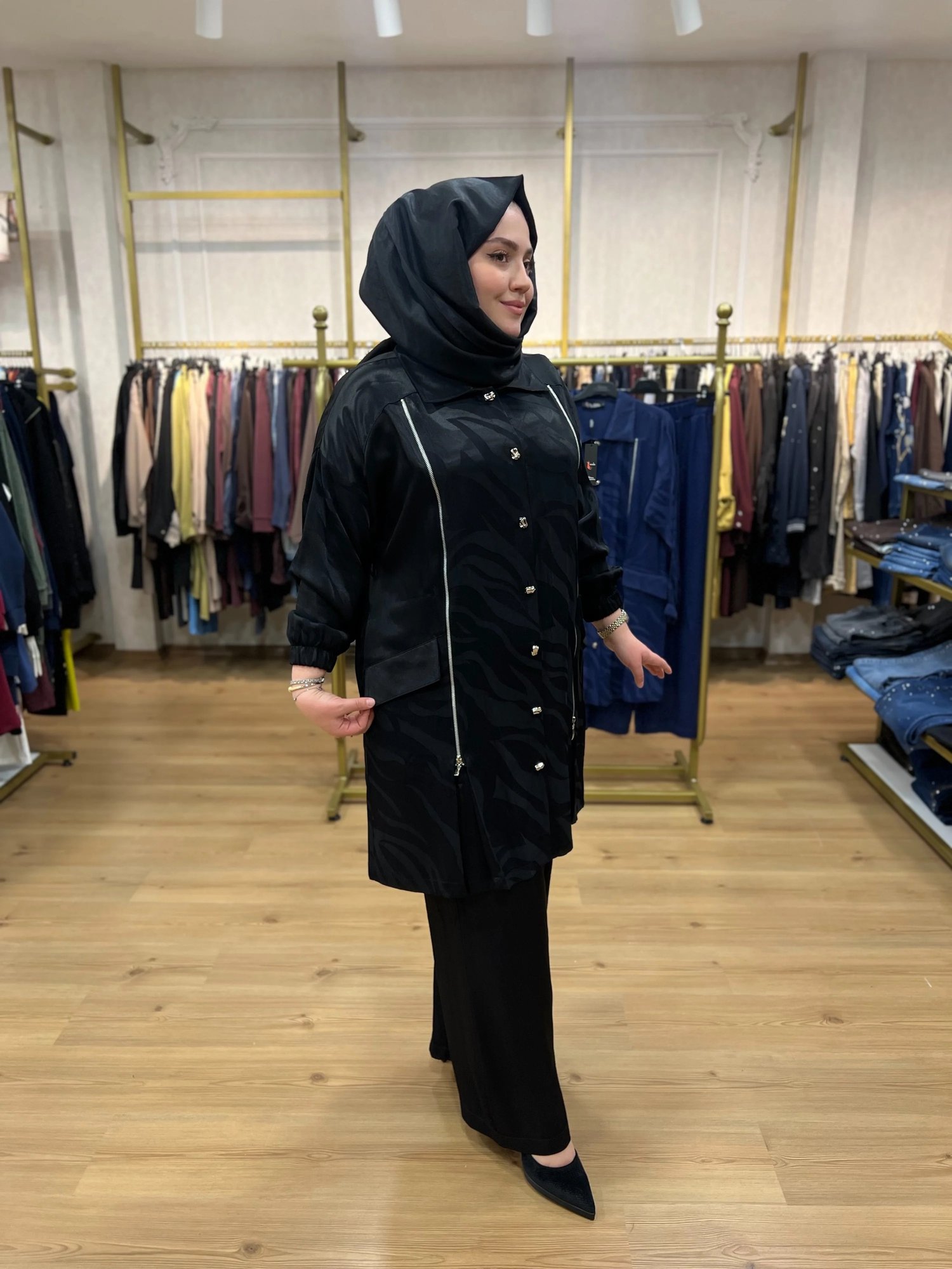 FATMA DANIŞMAN Fermuarlı Jakar Takım