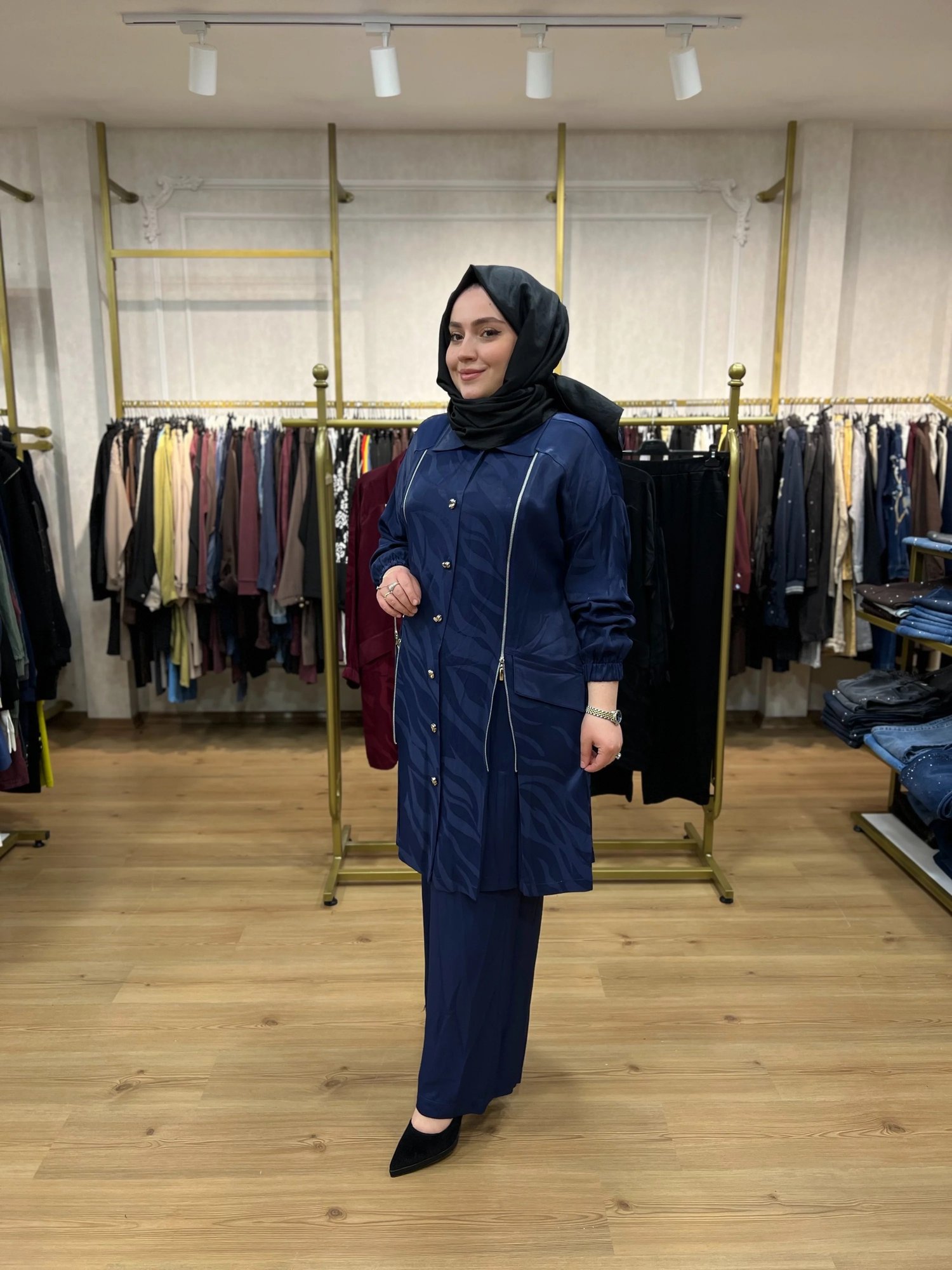 FATMA DANIŞMAN Fermuarlı Jakar Takım