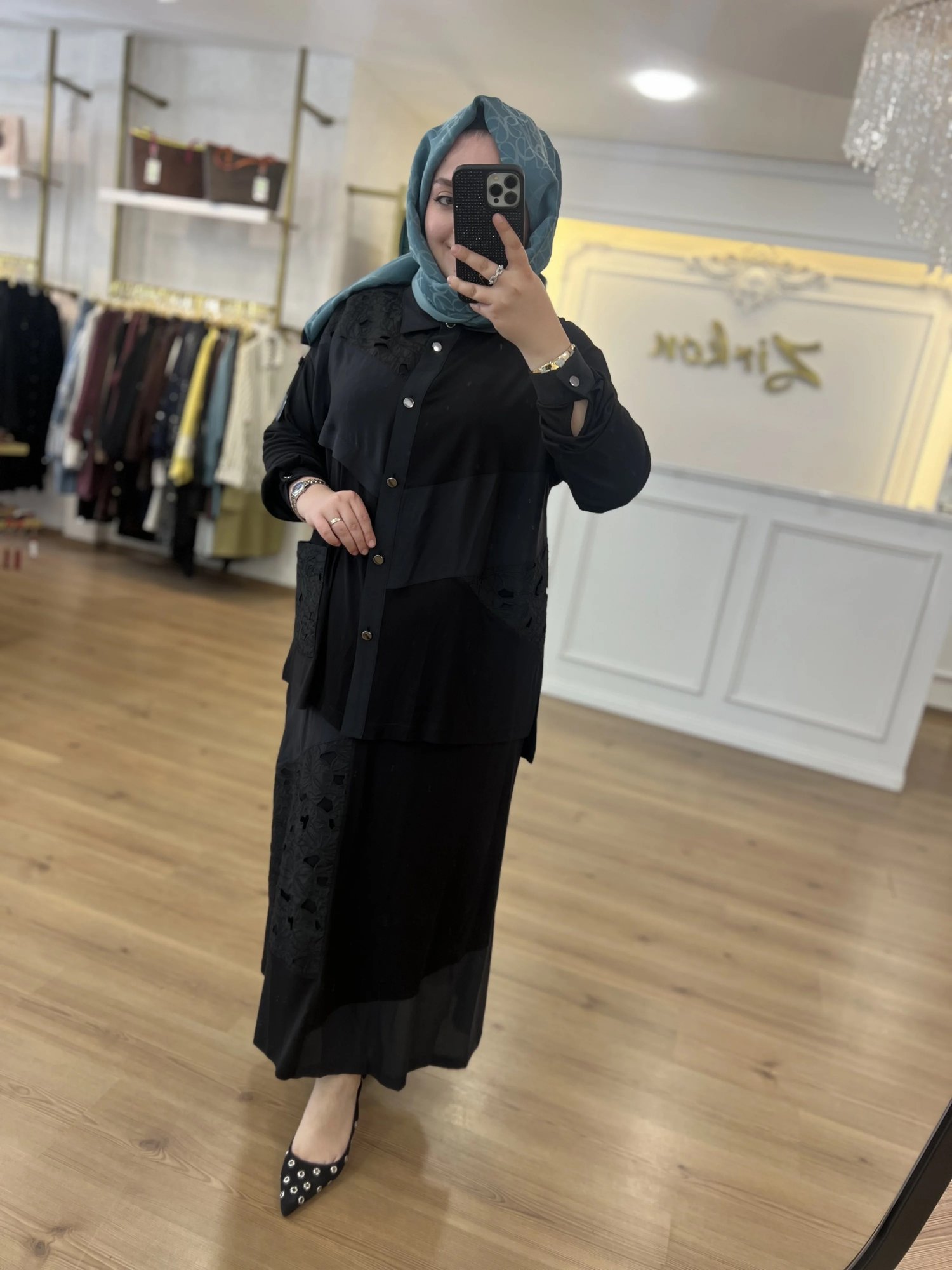 FATMA DANIŞMAN Güpürlü Etek Takım