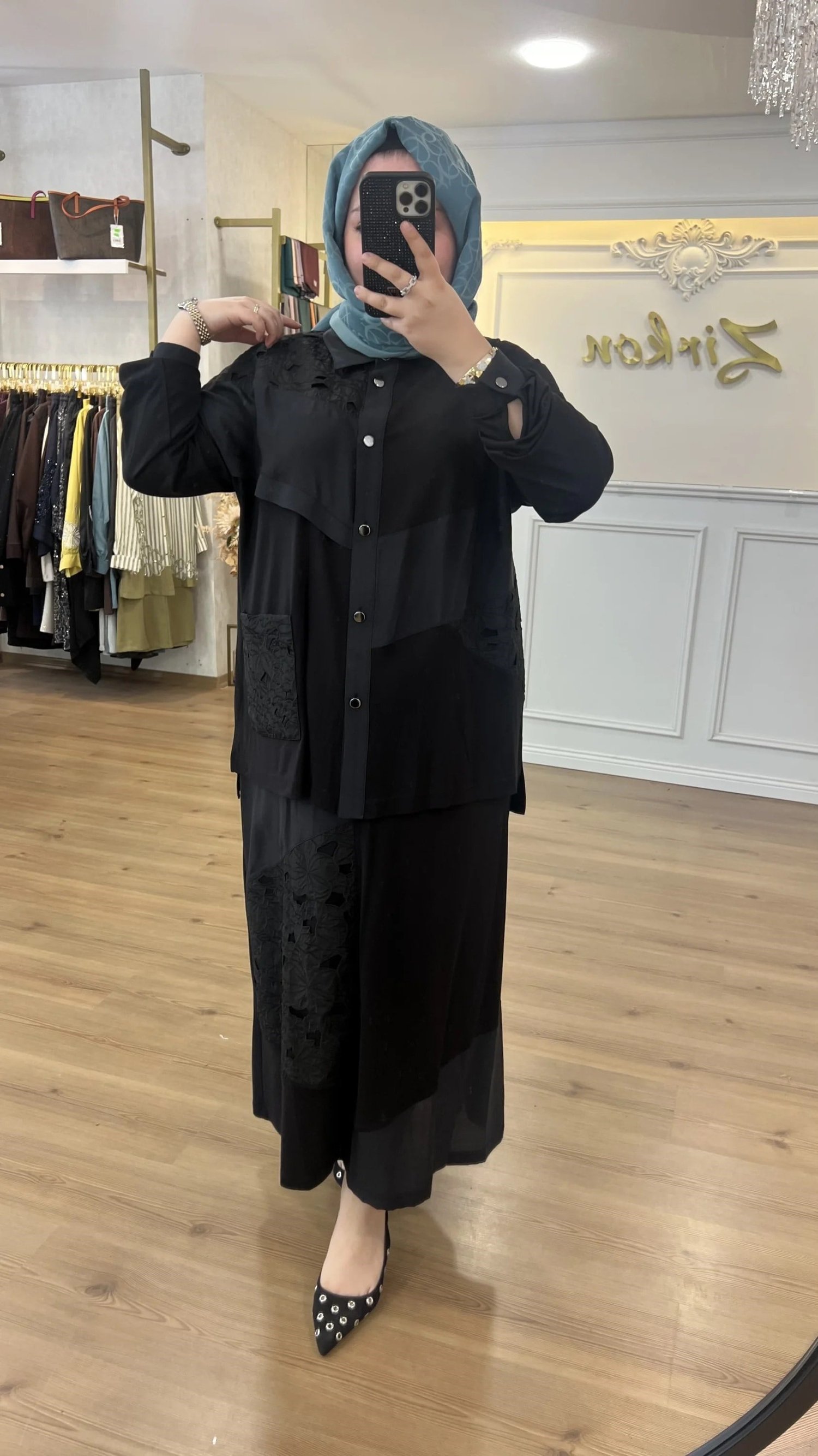FATMA DANIŞMAN Güpürlü Etek Takım