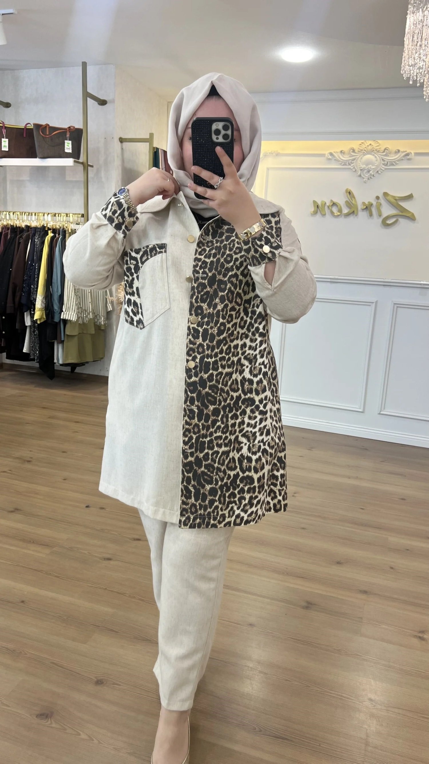 FATMA DANIŞMAN Leopar Keten Takım