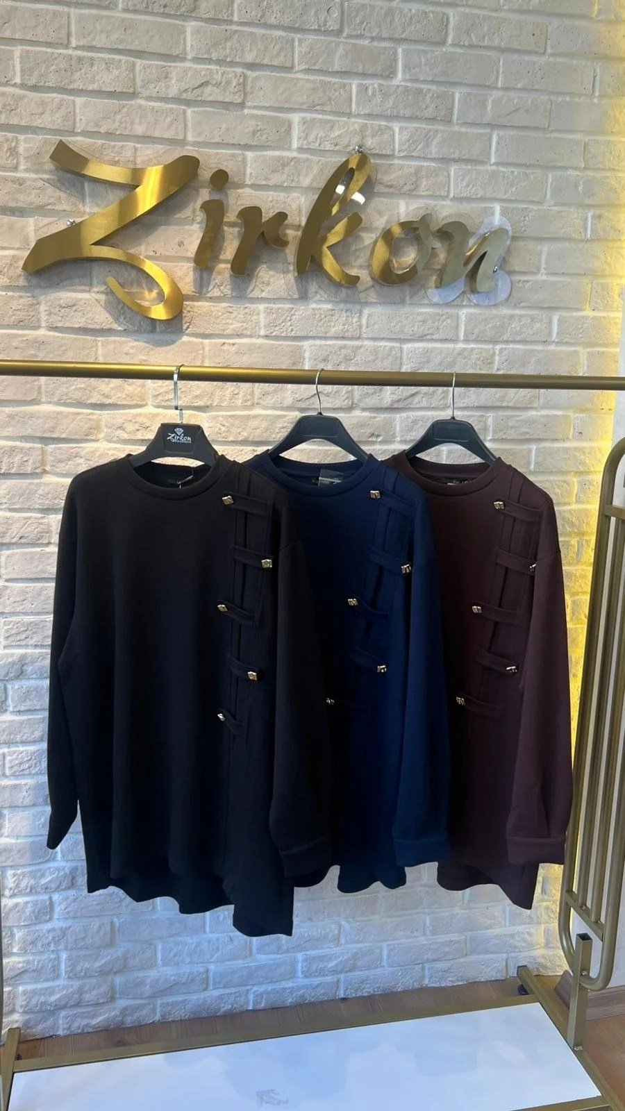 LEVİDOR GOLD DÜĞME DETAYLI SWEAT