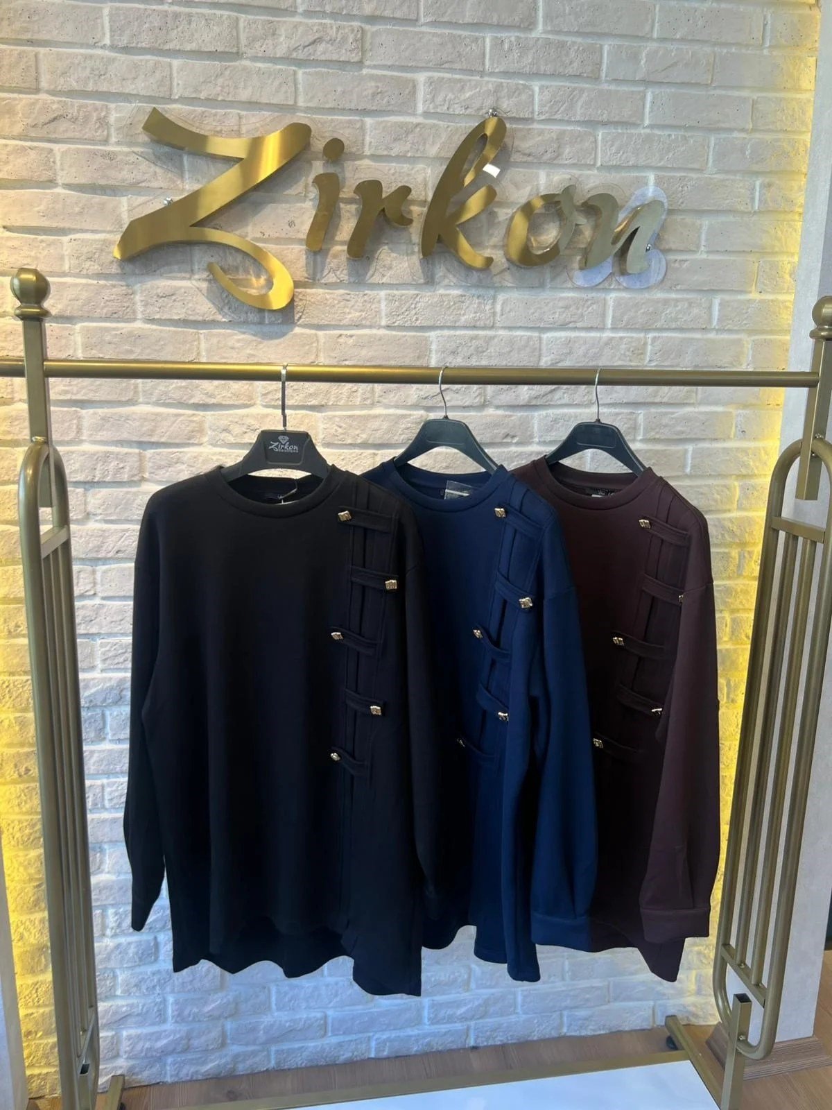 LEVİDOR GOLD DÜĞME DETAYLI SWEAT