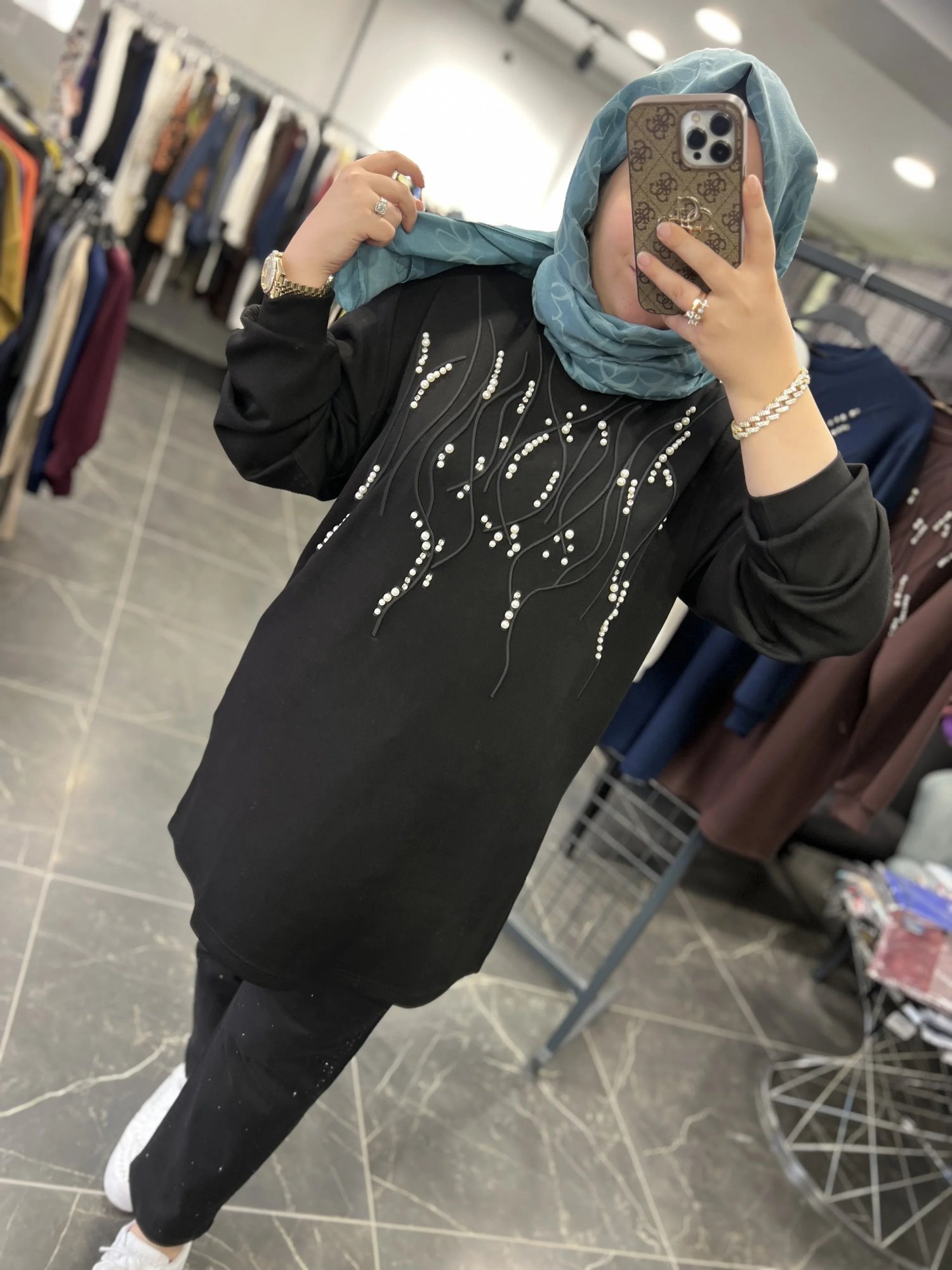 Levidor İncili Taşlı Sweat