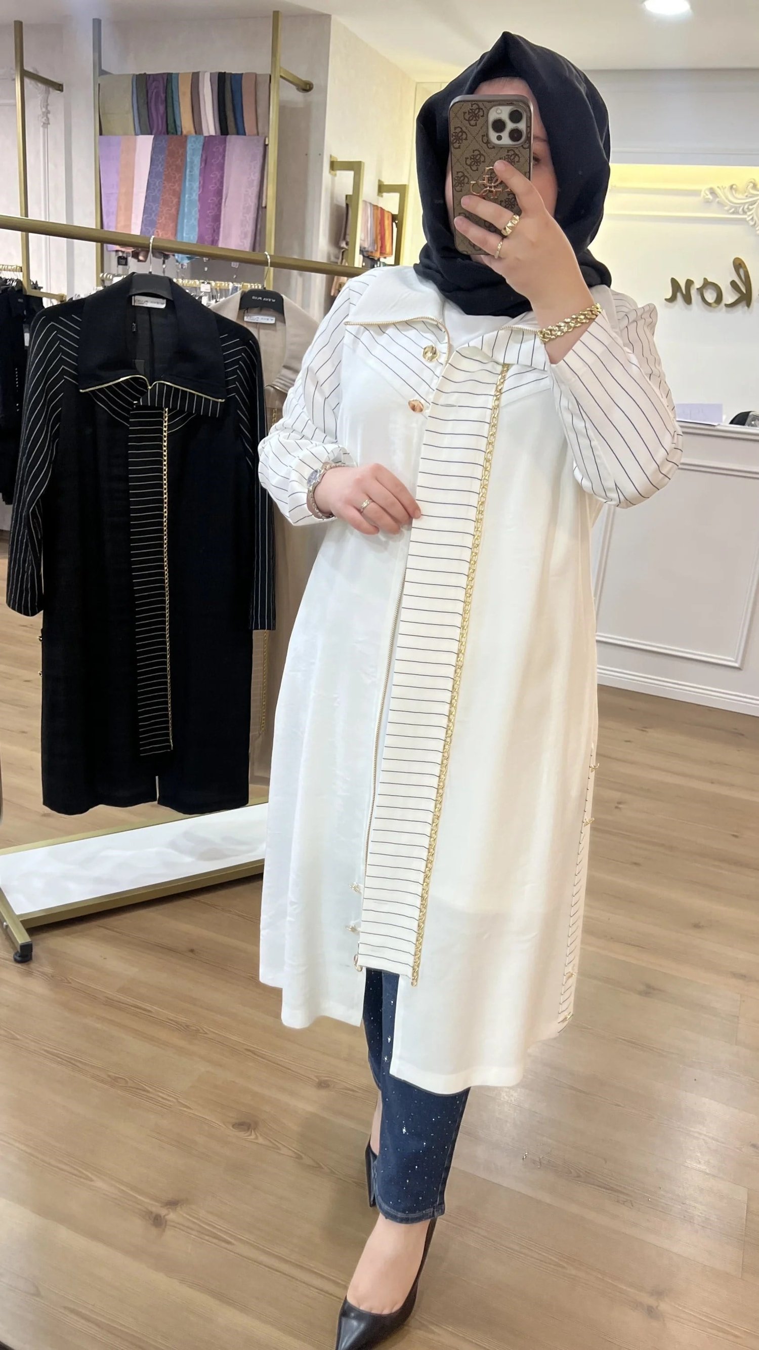 MEVA PLUS BY PUREVA Çizgili Keten Tensel Giyçık