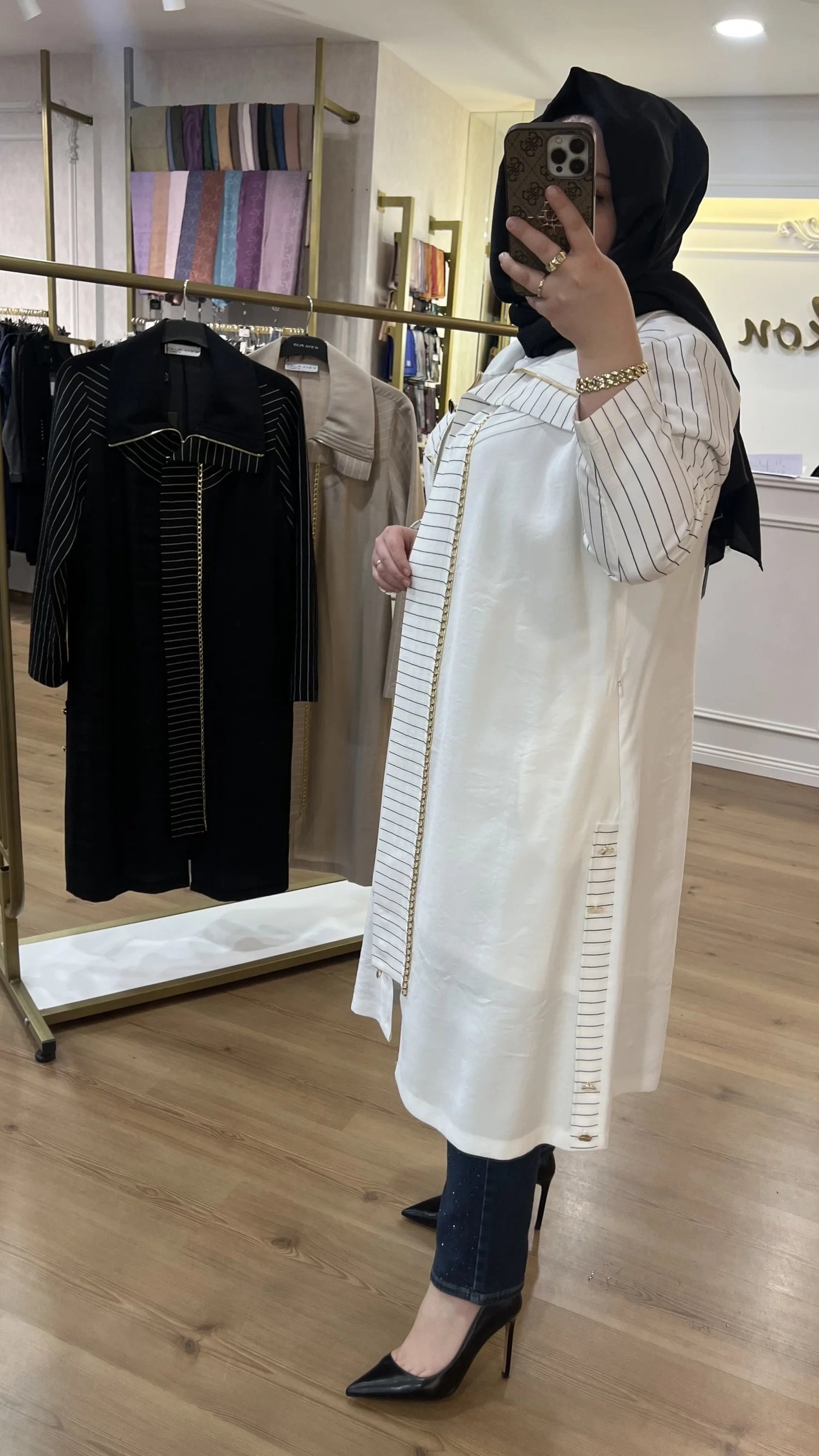 MEVA PLUS BY PUREVA Çizgili Keten Tensel Giyçık
