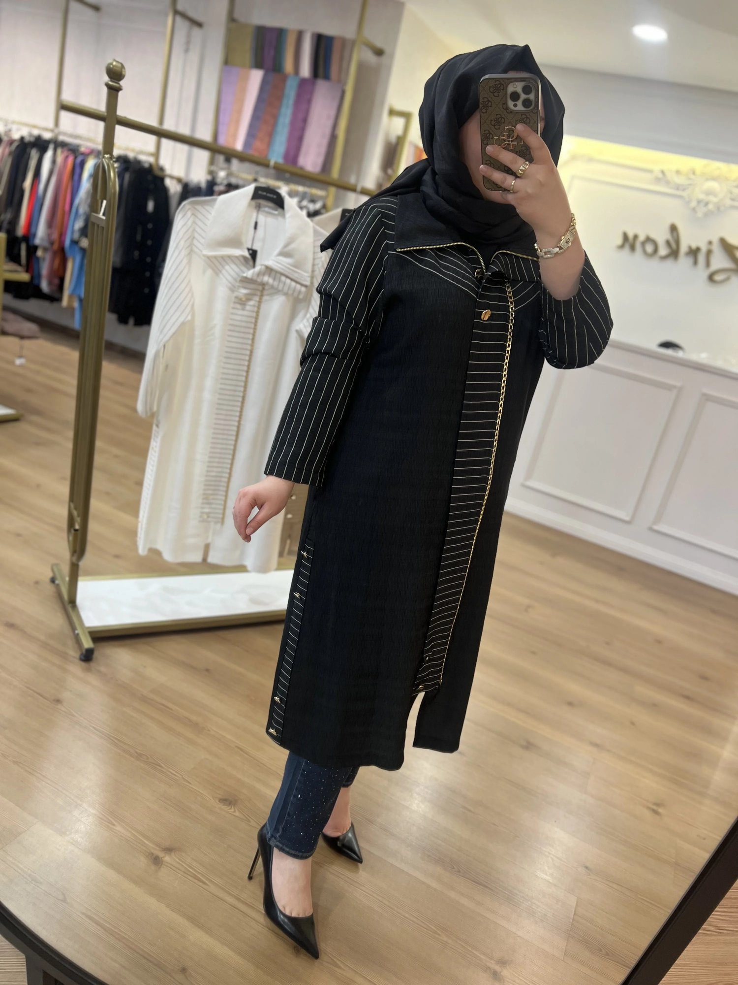 MEVA PLUS BY PUREVA Çizgili Keten Tensel Giyçık