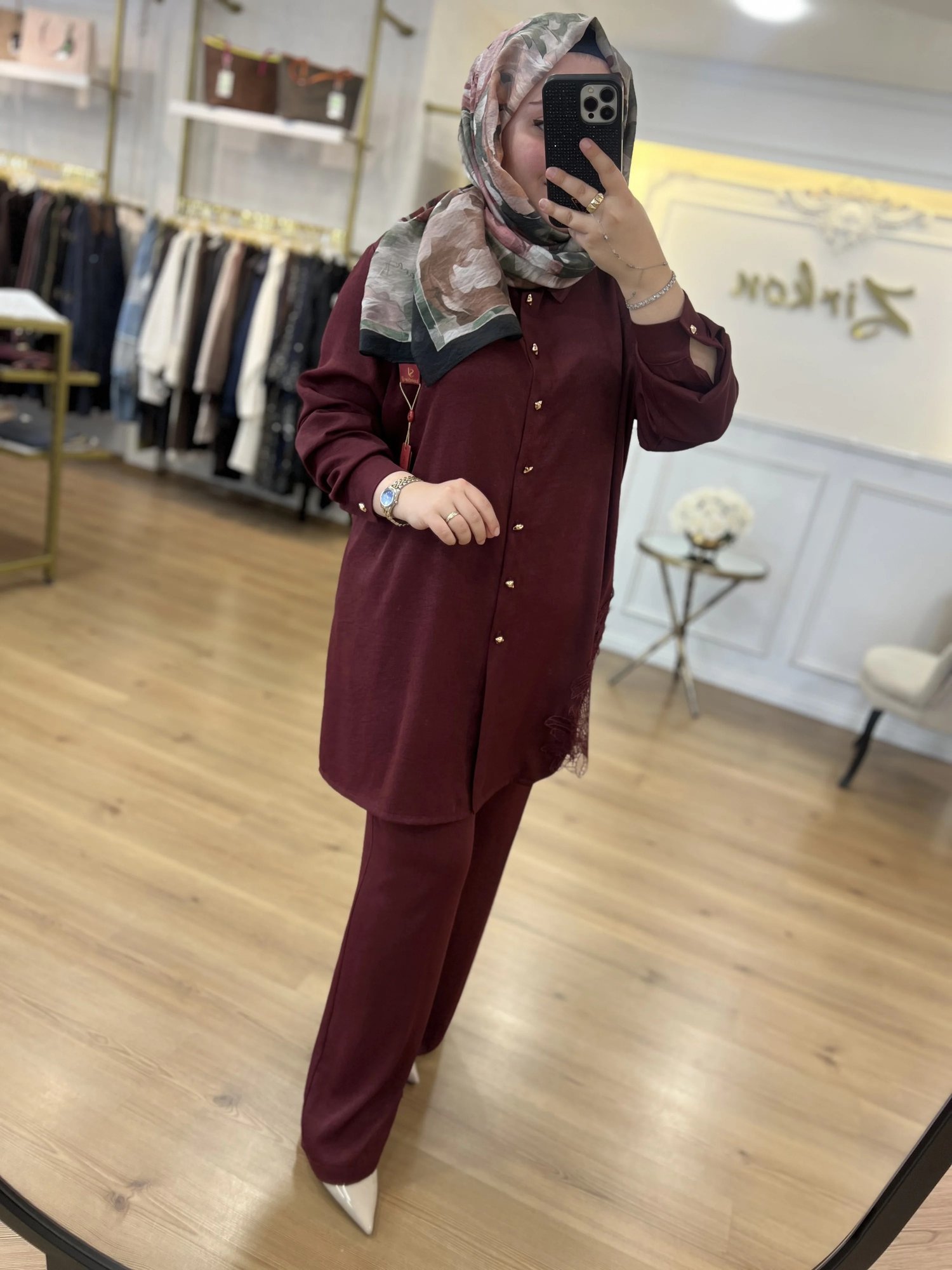 PUREVA DANTELLİ PAMUK SATEN TAKIM
