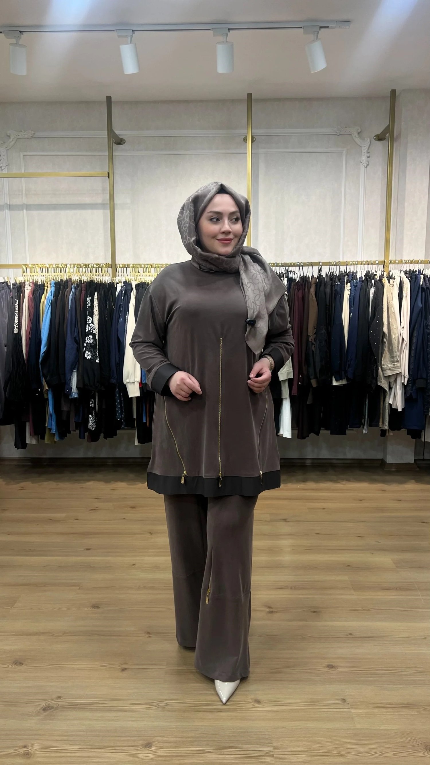 Pureva Fermuarlı Modal Takım